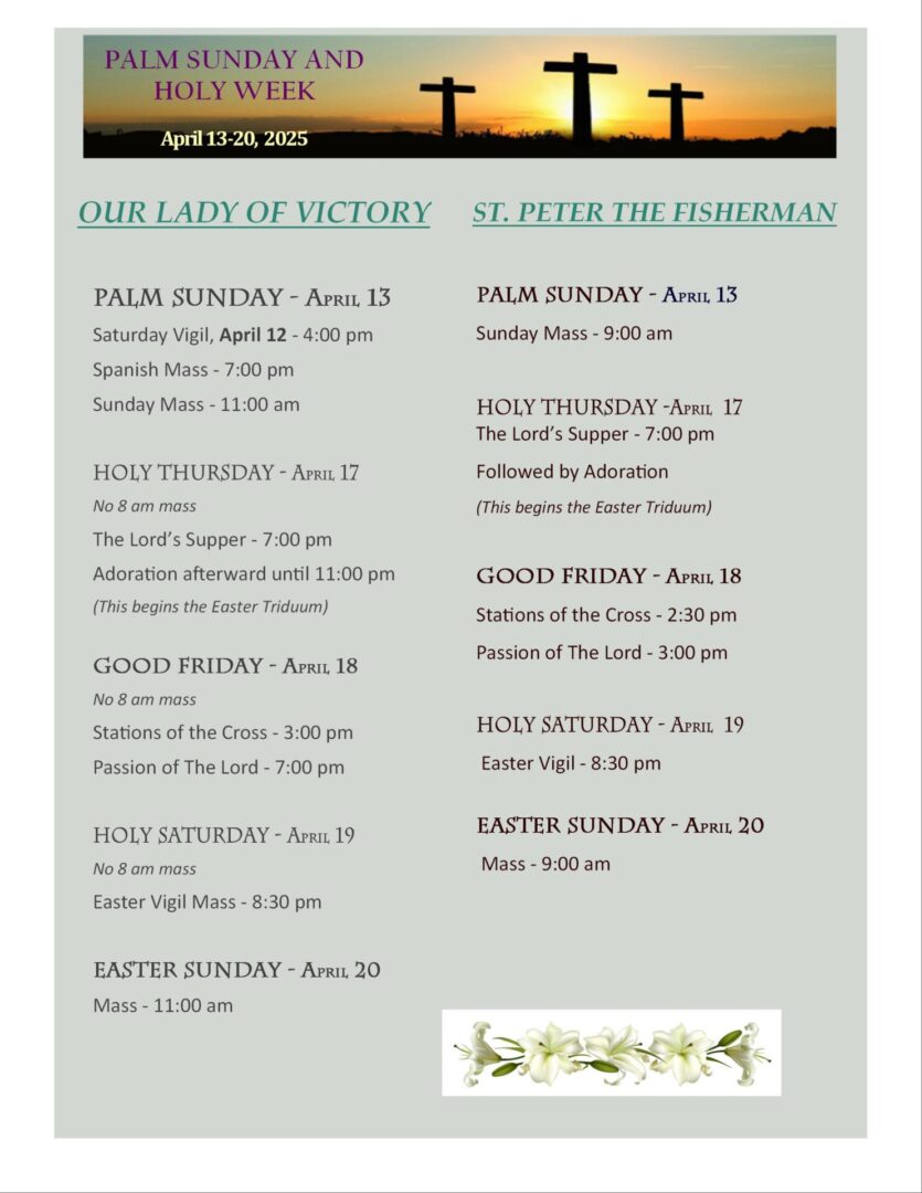 2025 Holy Week & Easter